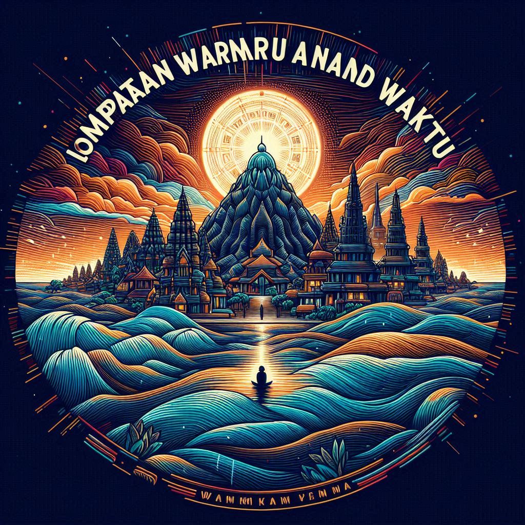 Lompatan Warna dan Waktu, a poem about colors and time, with a location in Java, Indonesia