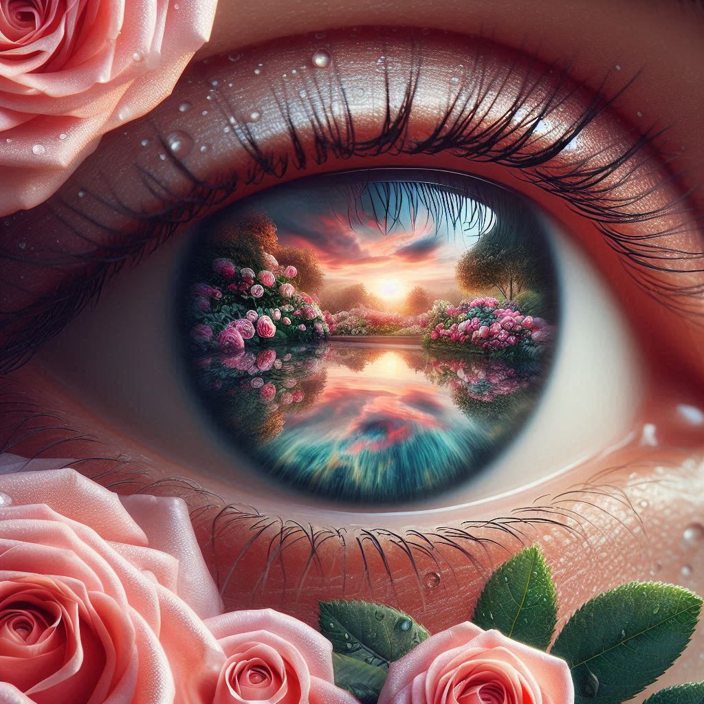 Mawar Berbunga di Senja Mata