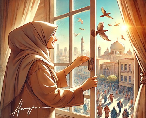 Sepenggal Harapan Dhuha-Arsiya-SAN Ilustrasi: AI/Hatipena