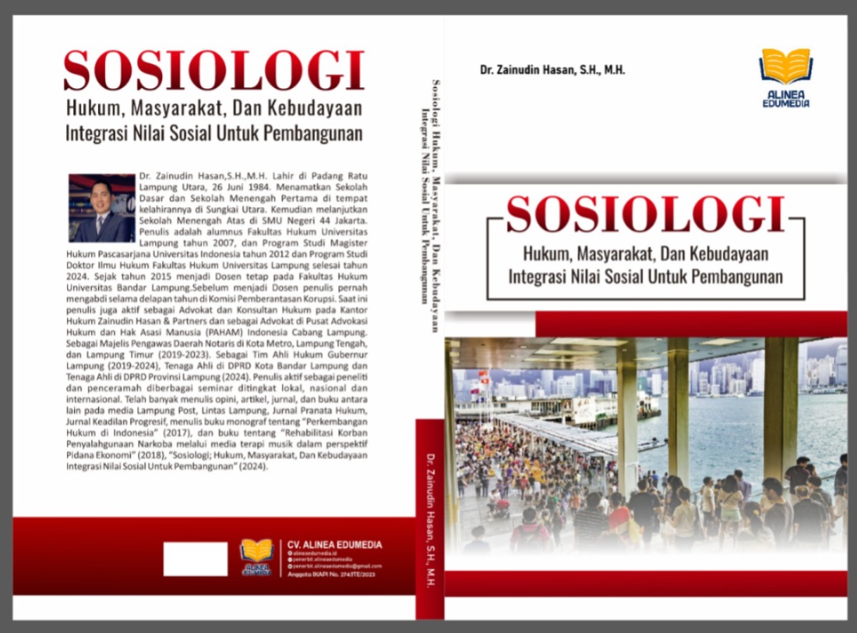 Buku Sosiologi (Hukum, Masyarakat, dan Kebudayaan Integrasi Nilai Sosial untuk Pembangunan). (Foto: Istimewa)