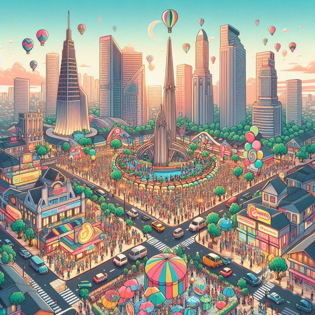 Gembira atau Gelisah, a person and a location in Surabaya, Indonesia, with a positive and uplifting vibe