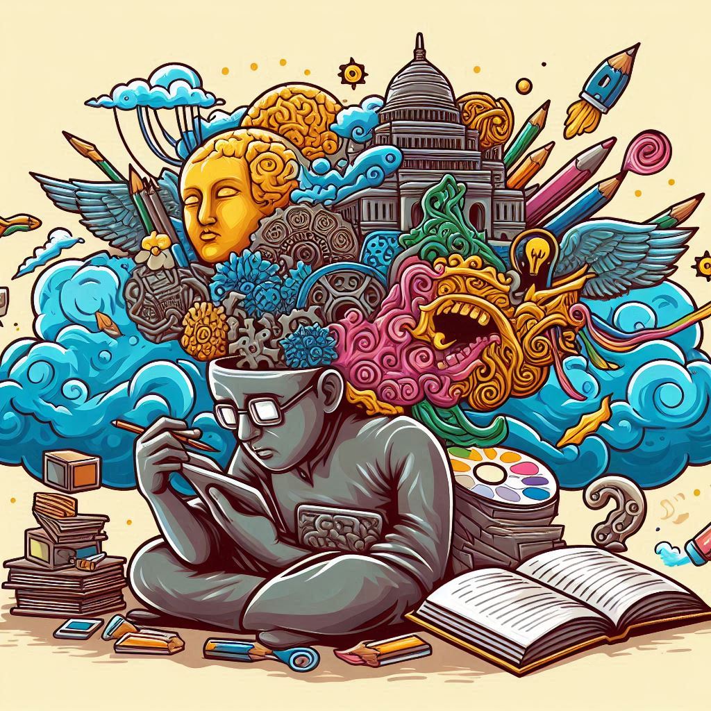 Illustration of creativity and mental health in Indonesia