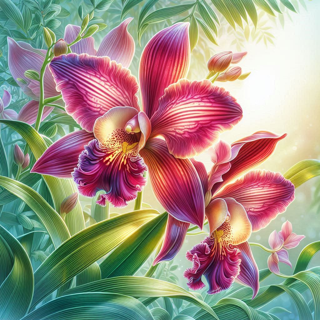 ilustrasi anggrek larat