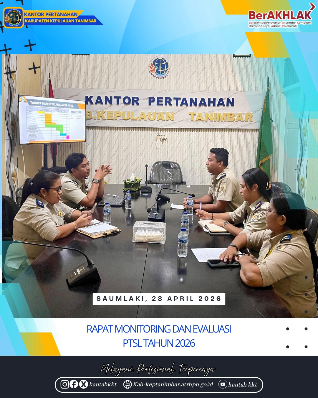 Evaluasi PTSL 2026 di Tanimbar, Tekankan Ketepatan dan Akuntabilitas