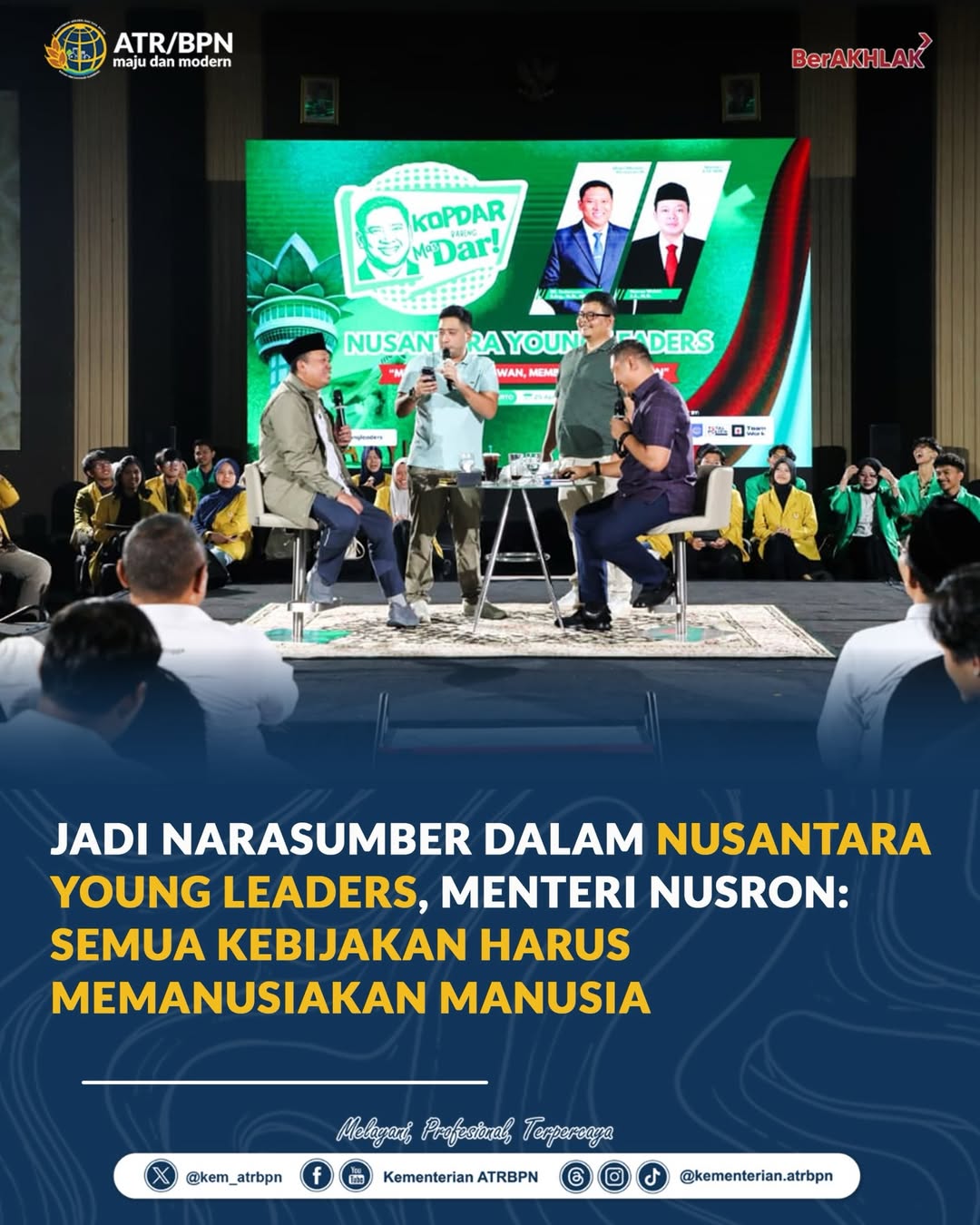 Nusron Wahid Tekankan Kebijakan Publik Berbasis Kemanusiaan